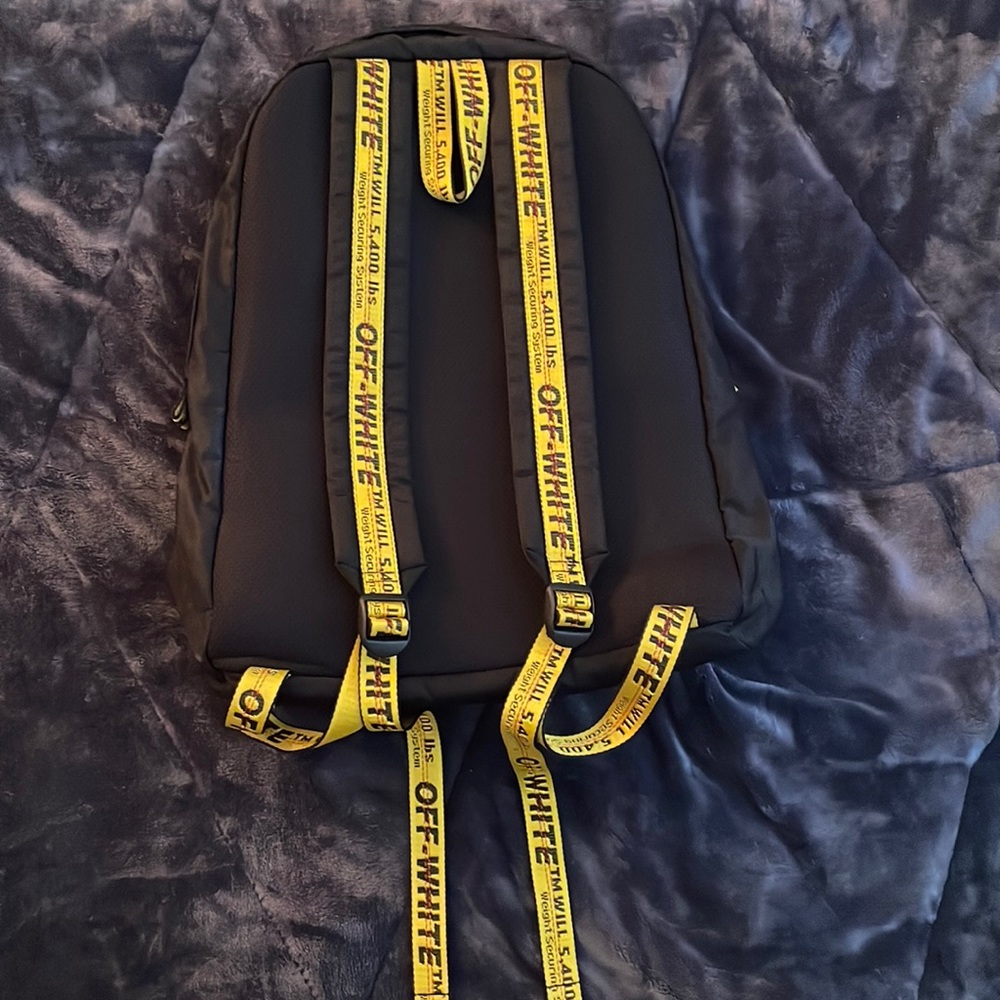 Off White Backpack Black With Yellow. Perfect Con… - image 1